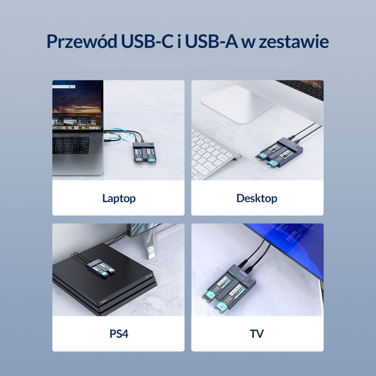 Orico Stacja klonująca dyski M.2 USB-C 10Gbps-1277627