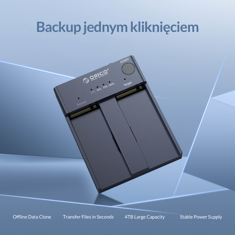 Orico Stacja klonująca dyski M.2 USB-C 10Gbps-1277623