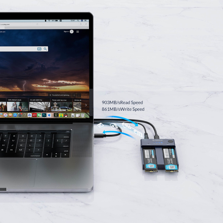 Orico Stacja klonująca dyski M.2 USB-C 10Gbps-1277625