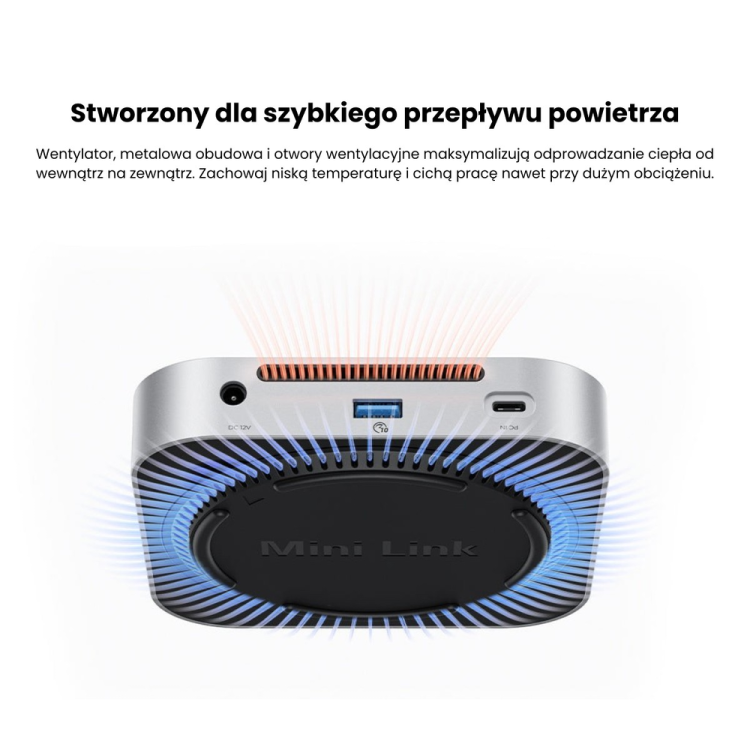 Orico Stacja dokująca do MacMini M4, USB-C 10 Gbps, z obudową M.2 NVMe, metalowa-1808324