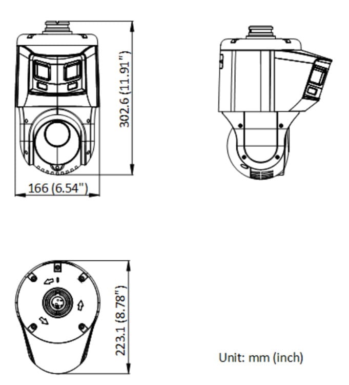 KAMERA IP SZYBKOOBROTOWA DS-2SE4C425MWG-E/26(F0)/PL TandemVu ColorVu - 4Mpx 4.8... 120mm Hikvision-1789551
