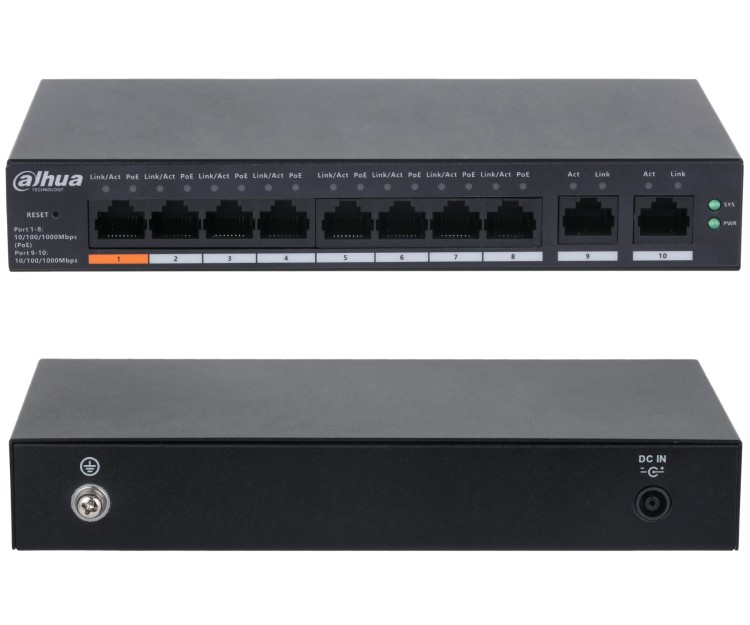 SWITCH POE CS4010-8GT-60 8-PORTOWY DAHUA-1790240