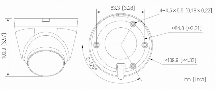 KAMERA IP IPC-HDW1439V-A-IL-0280B-BLACK Smart Dual Light - 4Mpx 2.8mm DAHUA-1816170
