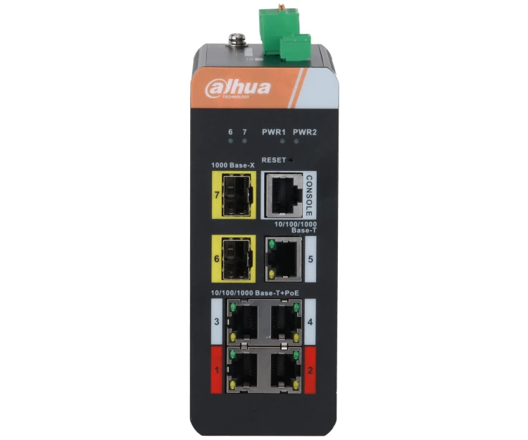 SWITCH PRZEMYSŁOWY   IS4207-4GT-120 5-PORTOWY + 2 x SFP DAHUA-1815129