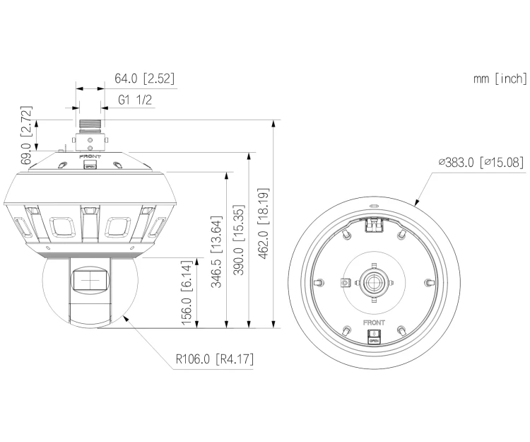 KAMERA IP OBROTOWA ZEWNĘTRZNA PSDW82442M-A270-D440-DC36V-S3 PANORAMICZNA WizMind - 4Mpx, 22Mpx 5.5... 300mm, 6 X 2.8mm DAHUA-1815287