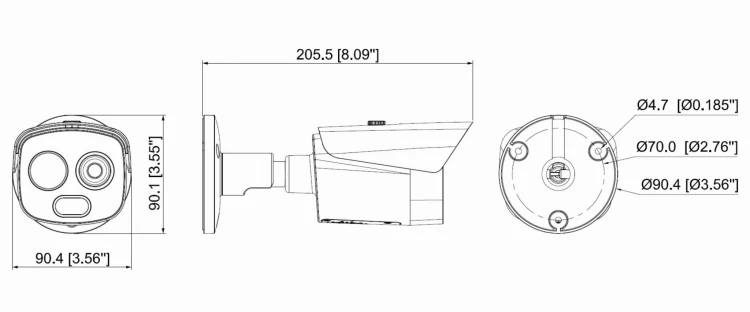 HYBRYDOWA KAMERA TERMOWIZYJNA IP TPC-BF1241-TB3F4-S2 3.5mm - 960p, 4mm - 4Mpx DAHUA-1816759