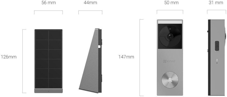 Wideodzwonek Ezviz HP3 Pro 3MPx z panelem solarnym-1767994