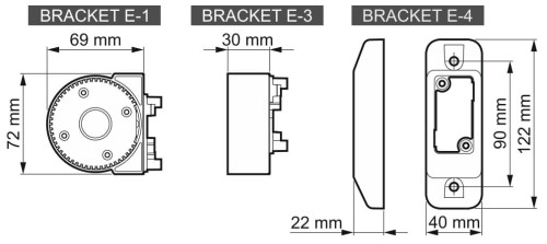 WKŁADKA MODUŁOWEGO UCHWYTU DO CZUJEK RUCHU BRACKET-E-2B-GY SATEL-1333580