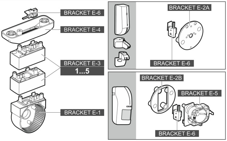 DYSTANS DLA MODUŁOWEGO UCHWYTU DO CZUJEK RUCHU BRACKET-E-3 SATEL-1333531