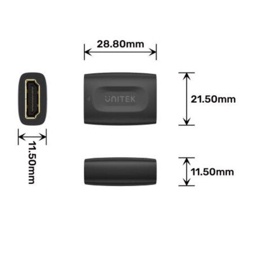 Unitek Łącznik HDMI (F) - HDMI (F) 4K@60Hz do 30 m-1636315