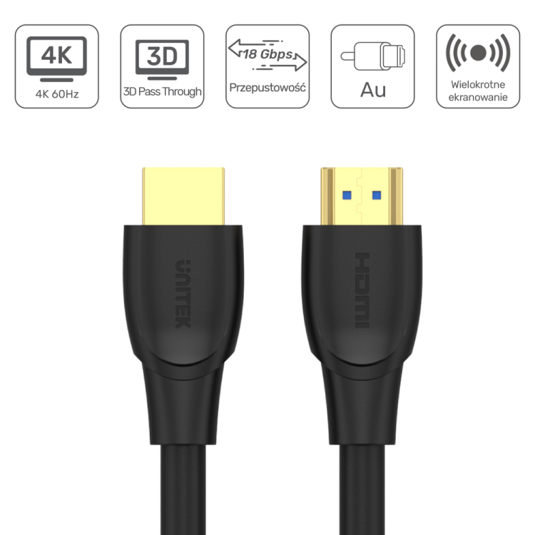 Unitek Kabel High Speed HDMI 2.0 4K C11068BK 7 m-1636471