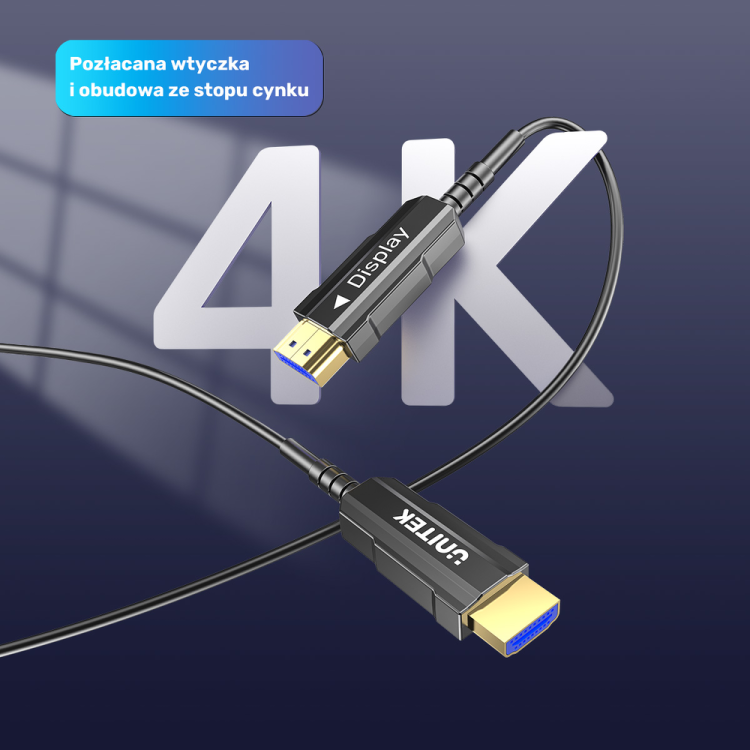 Unitek Kabel optyczny HDMI 2.0 AOC 4K 60Hz 12 m-1787761