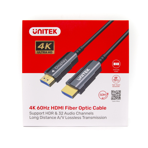 Unitek Kabel optyczny HDMI 2.0 AOC 4K 60Hz 50 m-1637816