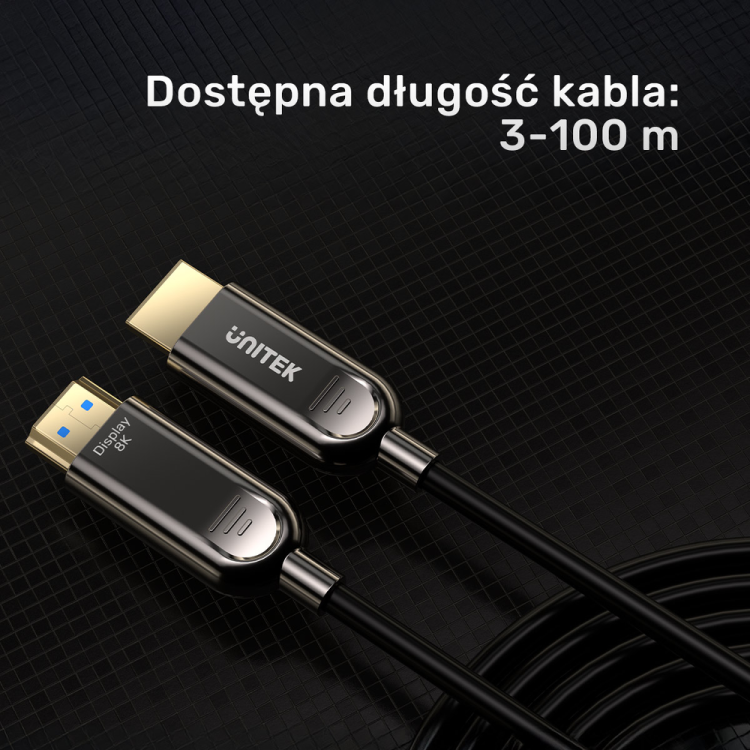 Unitek Kabel optyczny HDMI 2.1 AOC 8K 120Hz 5m-1784945