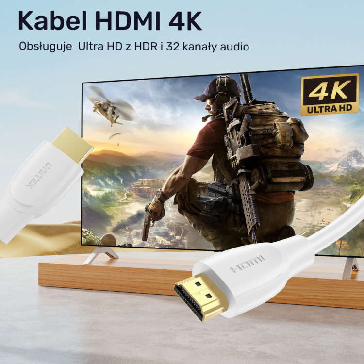 Unitek Kabel HDMI 1.4 4K biały 15m-1783632