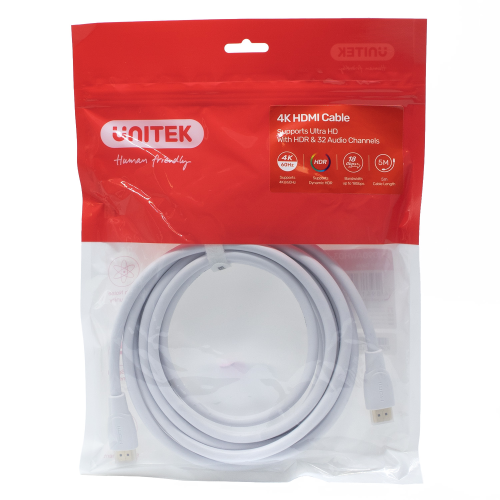 Unitek Kabel HDMI 2.0 4K biały 5m-1783700