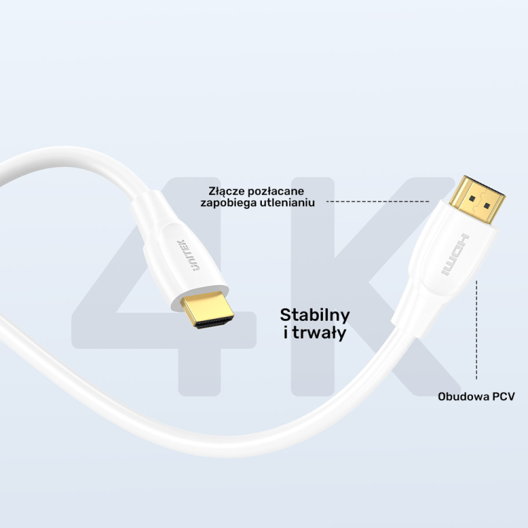 Unitek Kabel HDMI 2.0 4K biały 5m-1783708