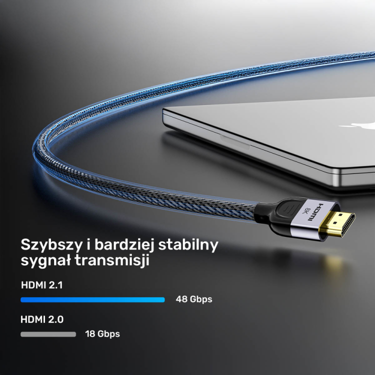 Unitek przewód 8K LUX HDMI 2.1 oplot 1,5 M-1787565