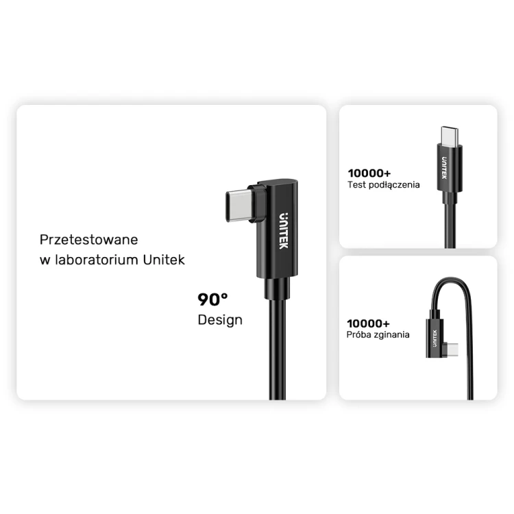 Unitek Kabel VR Link Pro USB-C do C obsługuje 5Gps i 60W-1787660