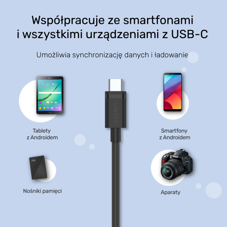Unitek przewód USB 3.1 typ A - typ C M-M 1.5 m-1524750