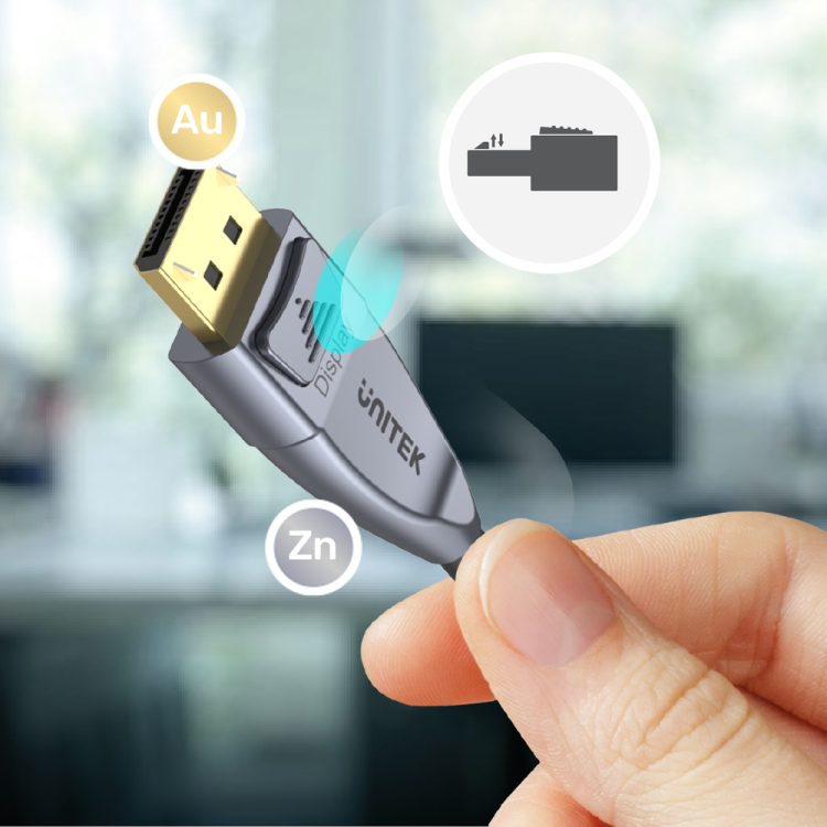 Unitek kabel optyczny DisplayPort 1.4 AOC 8K 5m-1450224