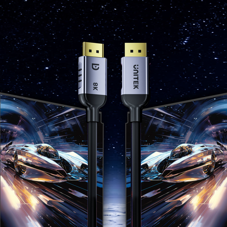 Unitek kabel DisplayPort 1.4 8k 60hz, 4k 240hz, HDR, HDCP 2.3, DSC 1.2, 1,5m-1782057