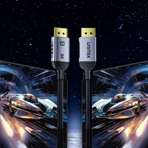 Unitek kabel DisplayPort 1.4 8k 60hz, 4k 240hz, HDR, HDCP 2.3, DSC 1.2, 2m-1782109