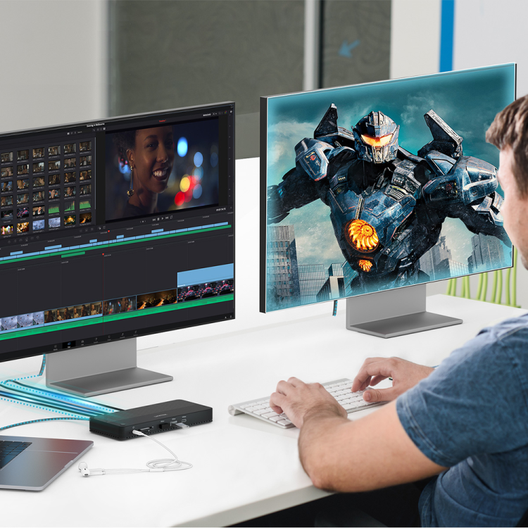 Unitek Stacja dokująca 12w1, HDMI 8K, USB 4, 100 W-1637387