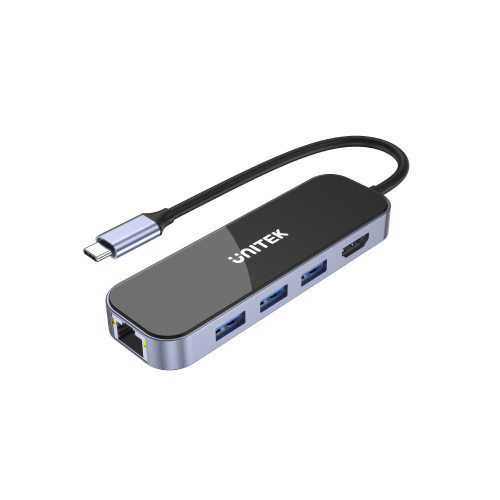 Unitek Hub USB-C 3.1 RJ-45 3xUSB-A HDMI 4K PD100W-1357782