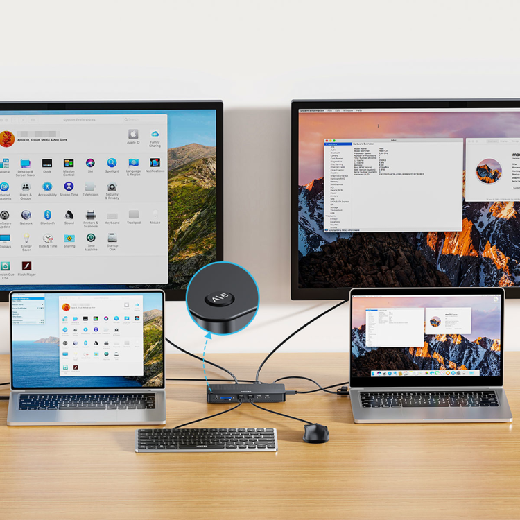 Unitek Przełącznik KVM 2 komputery 2 monitory 4K-1781267