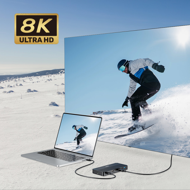 Unitek Stacja dokująca 13w1 MST HDMI DP 8K PD 100W-1781332