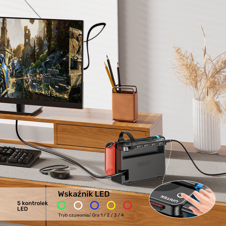 Unitek Czytnik 4 kart Nintendo Switch + pilot-1781287