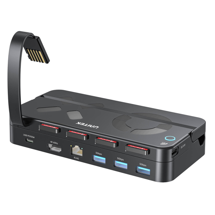 Unitek Stacja dokująca do Nintendo Switch, PD 100W, HDMI 4K, RJ-45, czytnik kart-1781744