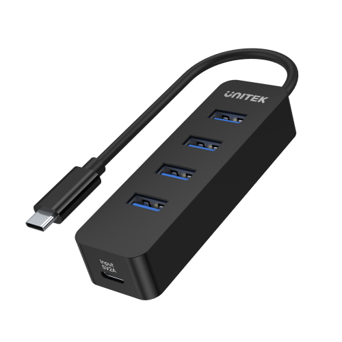 Unitek Hub USB-C, 4 porty USB 3.1, aktywny, 10 W-1278935