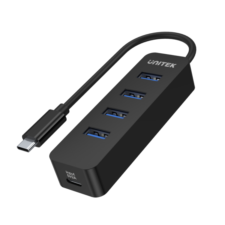 Unitek Hub USB-C, 4 porty USB 3.1, aktywny, 10 W-1278935