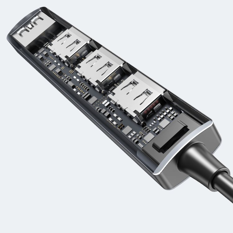 Unitek Hub USB-A 1*USB-A 5 Gbps, 3*USB-A 2.0 alu-1639280