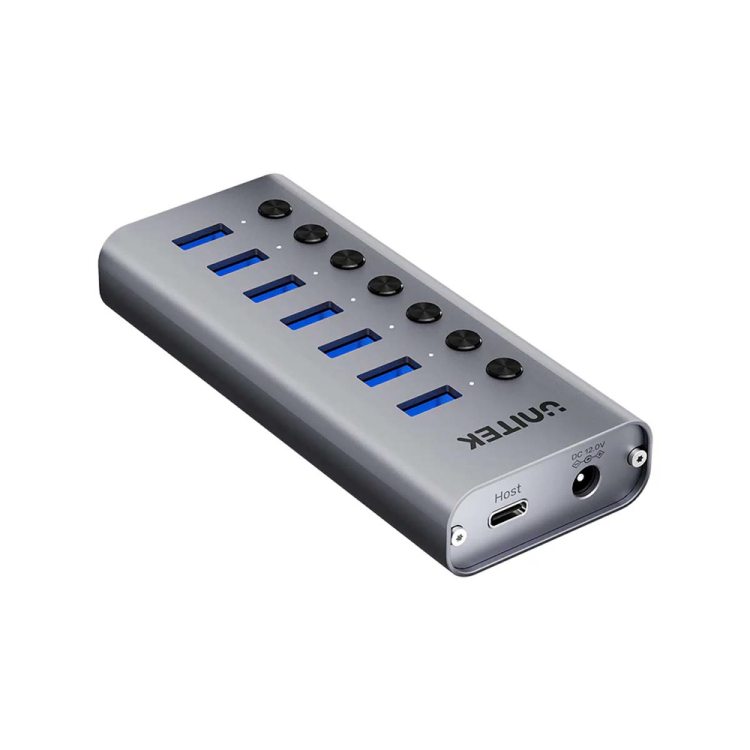 Unitek Hub USB A 3.0 7w1, 5Gbps z przełącznikami portów-1784507