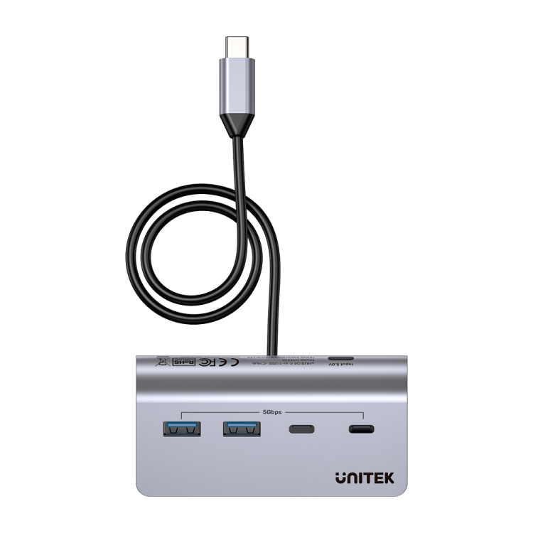 Unitek Hub alumininiowy USB-A/USB-C z 4 portami 5Gbps-1808056