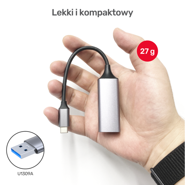 Unitek Adapter USB-C 3.1 Gen 1 - RJ45 1000 Mbps-1632549
