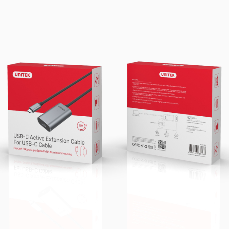 Unitek U304A wzmacniacz sygnału USB-C na USB(A) 5M-1631273