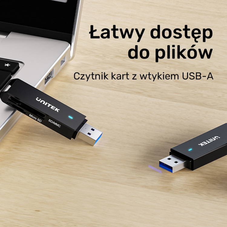 Unitek Czytnik kart SD i microSD USB-A-1638070