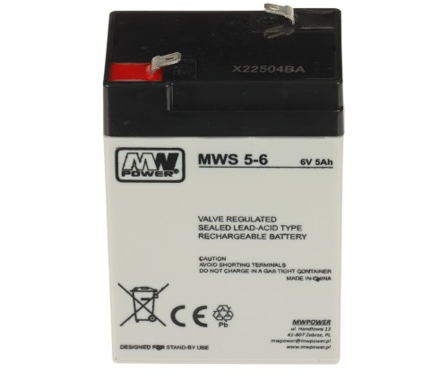 AKUMULATOR 6V/5AH-MWS MW POWER-1869578