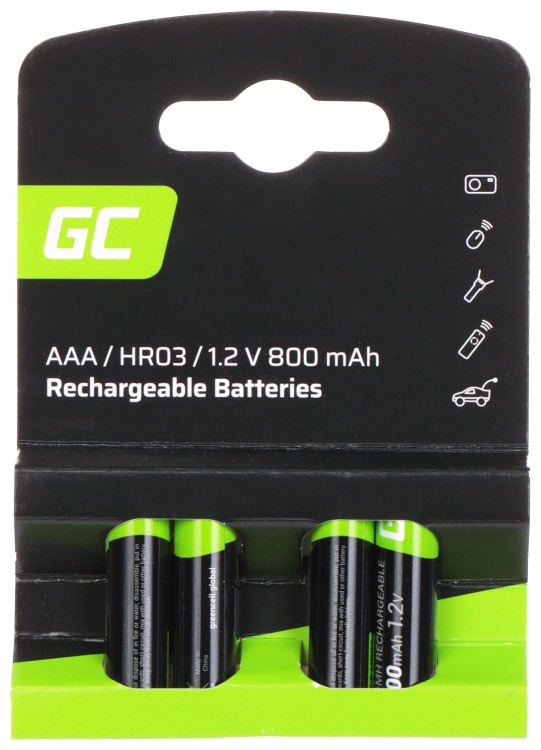 AKUMULATOR AKU-AAA-800/GC*P4 1.2V Ni-MH HR03, AAA Green Cell-1669601