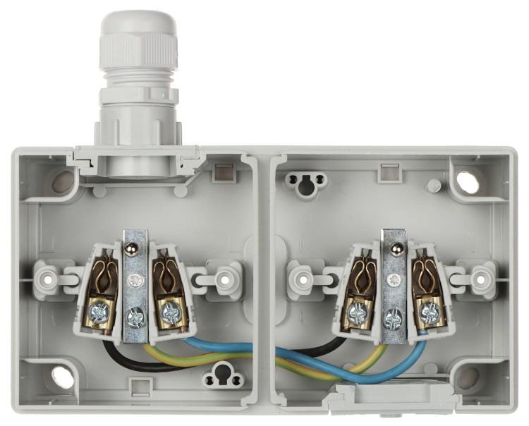 GNIAZDO NATYNKOWE PODWÓJNE AQUANT-G2/V1/EPN 230V AC 16A IP65 Elektro-Plast-1623579