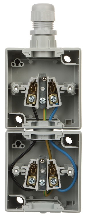 GNIAZDO NATYNKOWE PODWÓJNE AQUANT-G2/V2/EPN 230V AC 16A IP65 Elektro-Plast-1624485