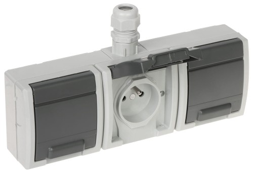 GNIAZDO NATYNKOWE POTRÓJNE AQUANT-G3/EPN 230V AC 16A IP65 Elektro-Plast-1624488