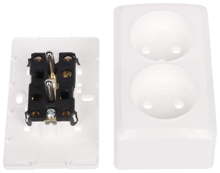 GNIAZDO NATYNKOWE PODWÓJNE BERG/3743-00/EPN 250V 16A Elektro-Plast-1663992