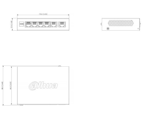 SWITCH POE CS4006-4ET2GT-60 4-PORTOWY DAHUA-1823056