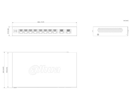 SWITCH POE CS4010-8ET2GT-60 8-PORTOWY DAHUA-1823270