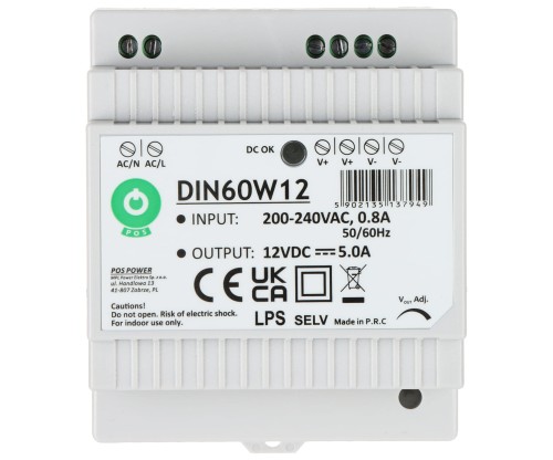ZASILACZ IMPULSOWY DIN60W12 POS-1790643